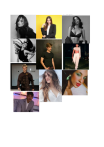 Cartaz de Moda Estilo Grade de Fotos Limpo em Marrom Verde-oliva